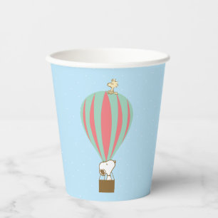 Vasos De Papel Cacahuetes Globo de aire caliente Snoopy & Woods