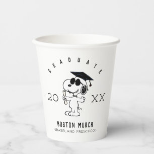 Vasos De Papel Cacahuetes   Graduado de Snoopy