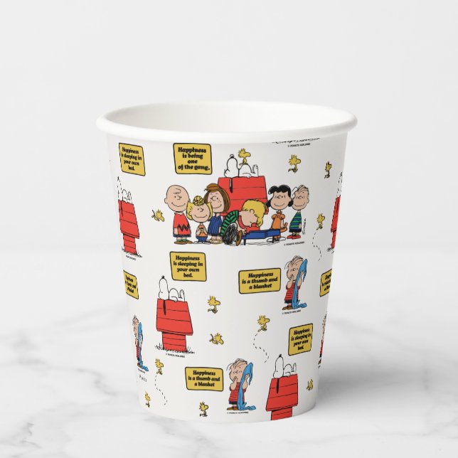 Vasos De Papel Cacahuetes | La felicidad es... (Anverso)