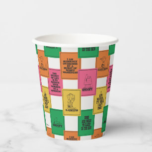 Vasos De Papel Cacahuetes Patrón de bloques de colores divertid