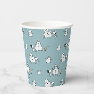 Vasos De Papel Cacahuetes   Patrón Snoopy & Woodstock Winbreak