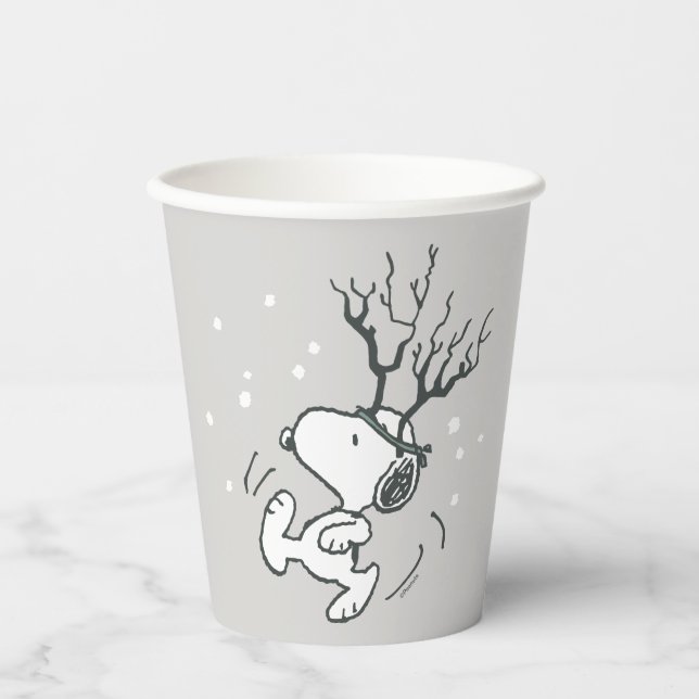Vasos De Papel Cacahuetes | Renos Snoopy (Anverso)