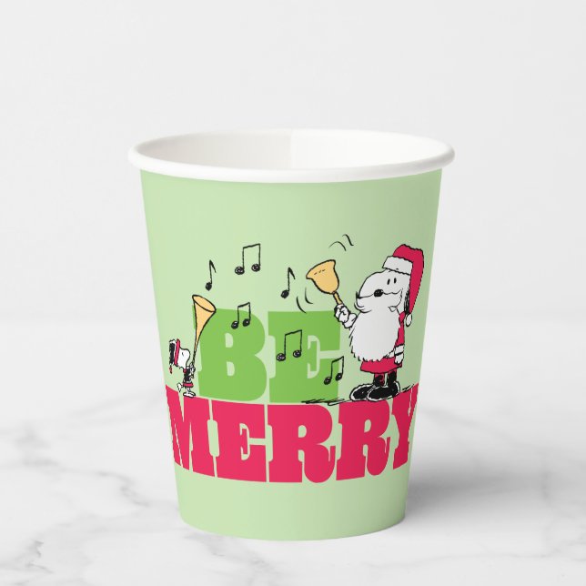 Vasos De Papel Cacahuetes | Ser Feliz Navidad (Izquierda)