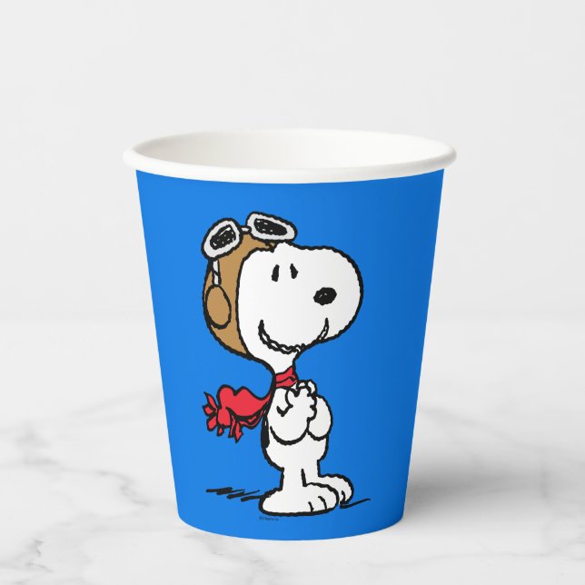 Vasos De Papel Cacahuetes | Snoopy El Hielo Volador (Anverso)