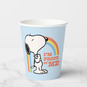 Vasos De Papel Cacahuetes   Snoopy Estoy orgulloso de mí