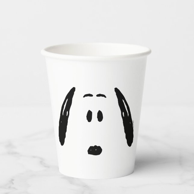 Vasos De Papel Cacahuetes | Snoopy Face (Anverso)