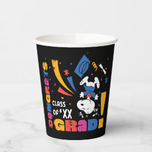 Vasos De Papel Cacahuetes Snoopy Felicidades Graduado Graduación