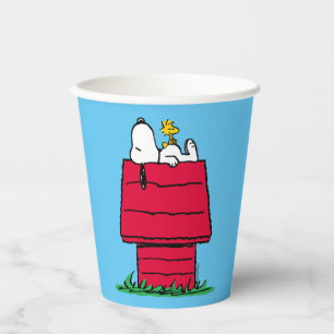 Vasos De Papel Cacahuetes   Snoopy & Woodstock Doghouse