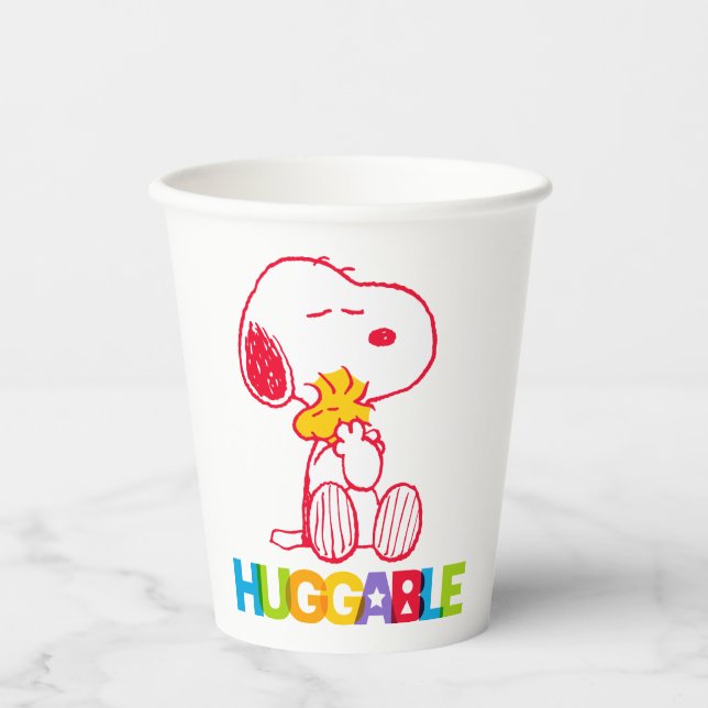 Vasos De Papel Cacahuetes | Snoopy & Woodstock Huggable (Anverso)
