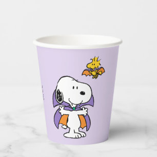 Vasos De Papel Cacahuetes Snoopy Woodstock Vampiro Halloween