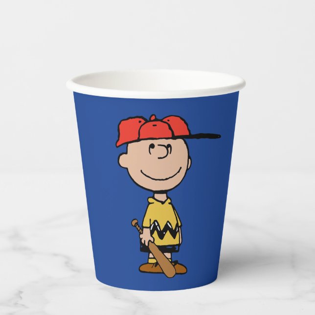 Vasos De Papel Cacahuetes | Sonrisa de béisbol Charlie Brown (Anverso)