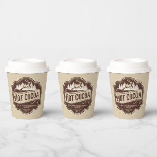 Vasos De Papel Cacao caliente aprobado por el Polo Norte festivo