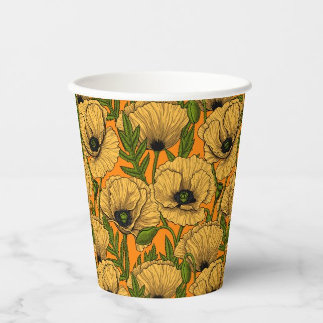 Vasos De Papel Cachorros amarillos (Anverso)