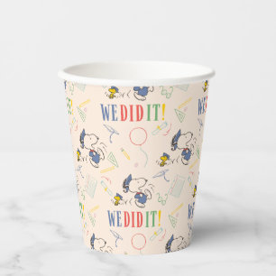 Vasos De Papel Cachorros Snoopy Woodstock Lo Logramos Graduación