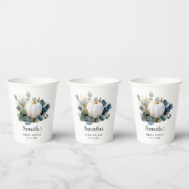 Vasos De Papel Cae enamorado de las calabazas blancas y la vegeta