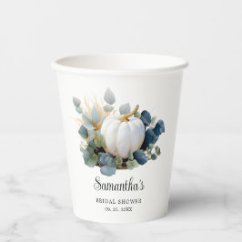 Vasos De Papel Cae enamorado de las calabazas blancas y la vegeta