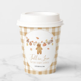 Vasos De Papel Caer en el amor Rústico de la ropa de bebé en Baby