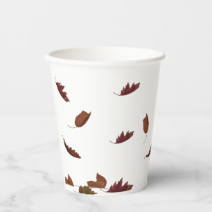 Vasos De Papel Caer en hojas