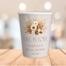 Vasos De Papel Caer Enamorada Boho Floral Bridal Shower