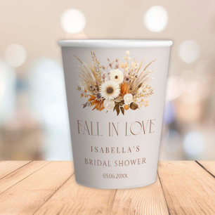 Vasos De Papel Caer Enamorada Boho Floral Bridal Shower
