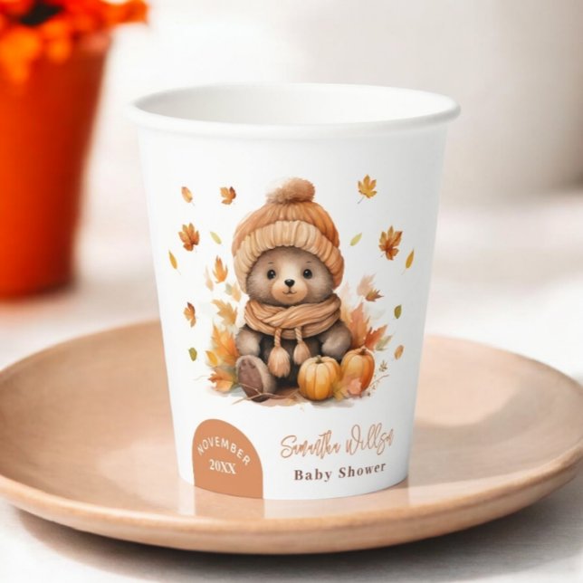 Vasos De Papel Caer Enamorada Calabaza De Oso De Teddy (Subido por el creador)