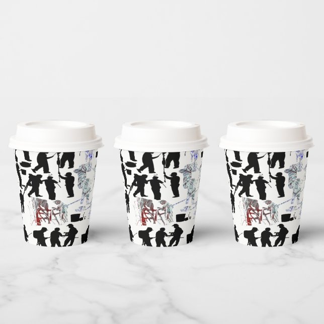Vasos De Papel Café artístico personalizado (Multi)