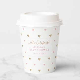 Vasos De Papel Café Baby Shower de Cute Love Heart