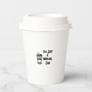 Vasos De Papel Café blanco/Tea Paper Cup con lid Funny Chai
