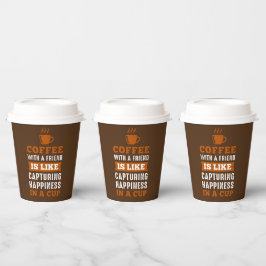 Vasos De Papel café bonito bar arte de palabras de Friend