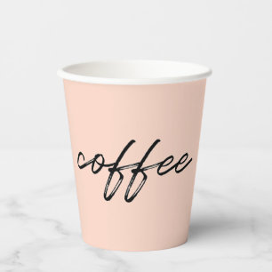 Vasos De Papel Café desechable con durazno ligero