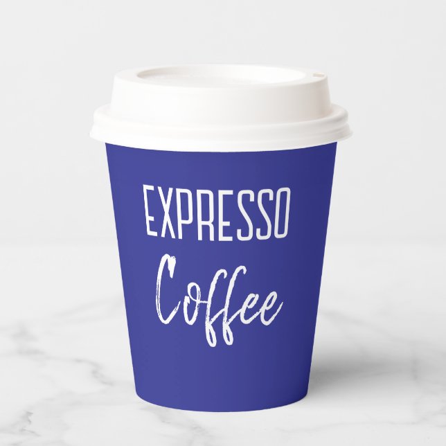 Vasos De Papel Café expreso editable (Anverso)