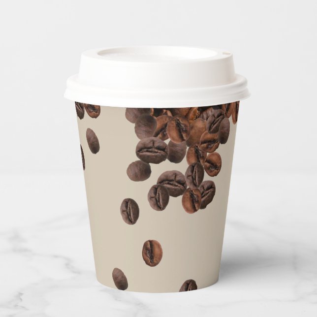 Vasos De Papel Café frijol (Anverso)