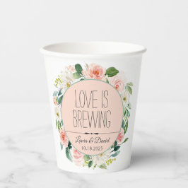 Vasos De Papel Café Personalizado para Novia y Novio