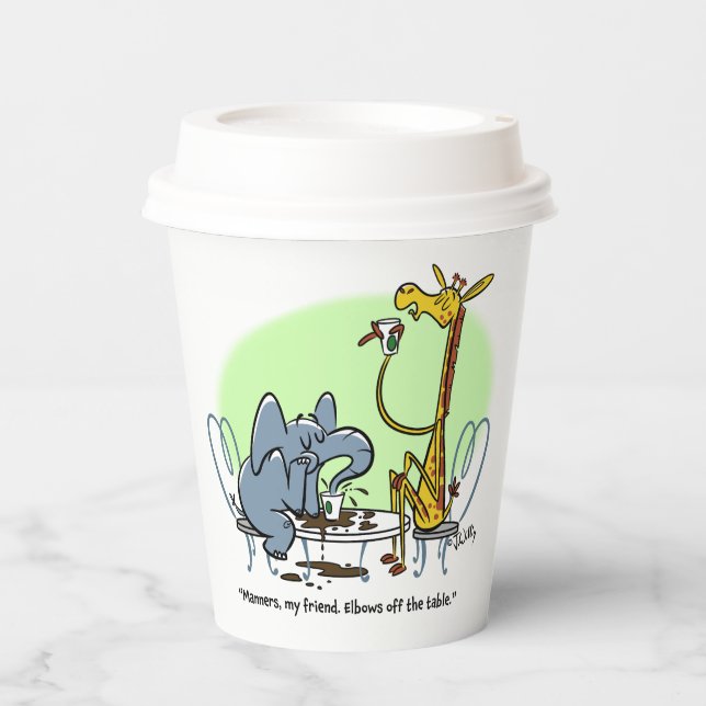 Vasos De Papel Café Slob por Jeff Willis Art (Anverso)