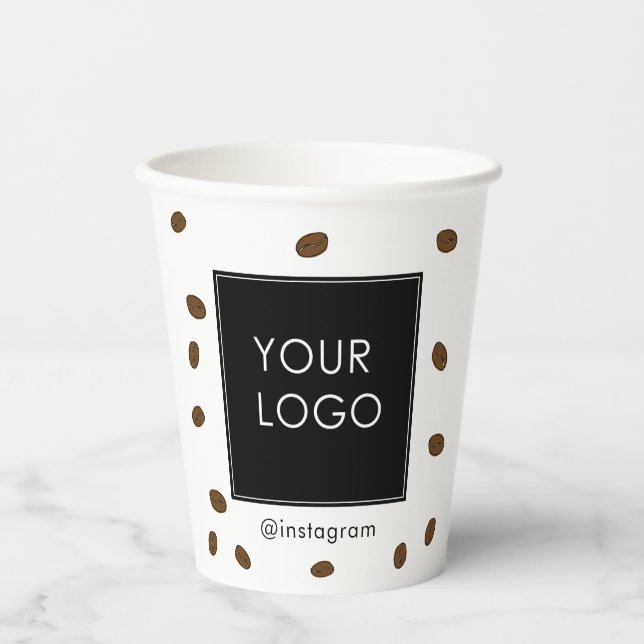 Vasos De Papel Café To Go Cafe Shop Kafeteria Business Logo (Anverso)