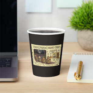 Vasos De Papel Café Trash Panda Drive-thru   Raccoon Co