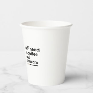 Vasos De Papel Café y Mascara