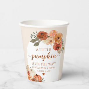 Vasos De Papel Caída de color de agua Rústica Pequeña Calabaza Ba