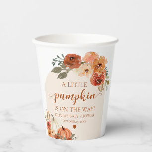 Vasos De Papel Caída de color de agua Rústica Pequeña Calabaza Ba