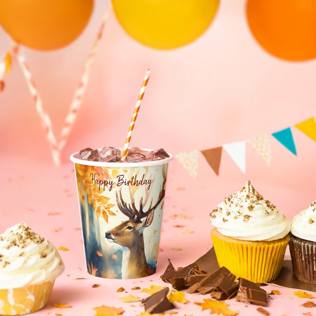 Vasos De Papel Caída de vibes venado - Cumpleaños (Subido por el creador)