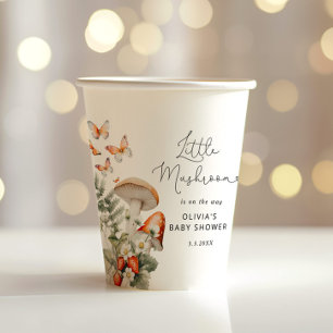 Vasos De Papel Caída del bosque, pequeña ducha de bebé de setas