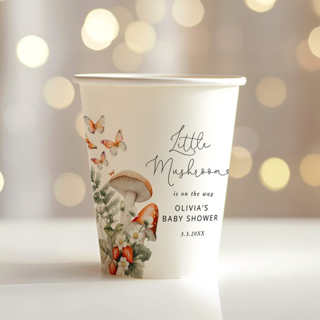 Vasos De Papel Caída del bosque, pequeña ducha de bebé de setas (Subido por el creador)