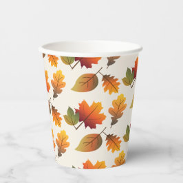 Vasos De Papel Caída del Día de Acción de Gracias / Patrón de hoj