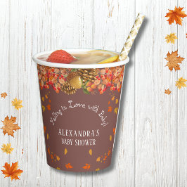 Vasos De Papel Caída en el amor Rustic Autumn Baby Shower