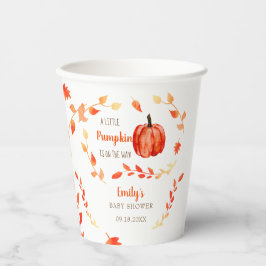 Vasos De Papel Caída Otoño Saltos de Baby Shower de calabaza