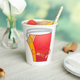Vasos De Papel Caja de extracción con palillos Comida asiática di