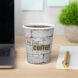 Vasos De Papel Caja de madera Rótulo taza de papel