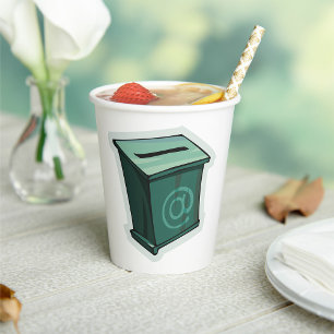 Vasos De Papel Caja Verde de Votación