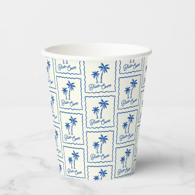 Vasos De Papel Cala Azul (Anverso)