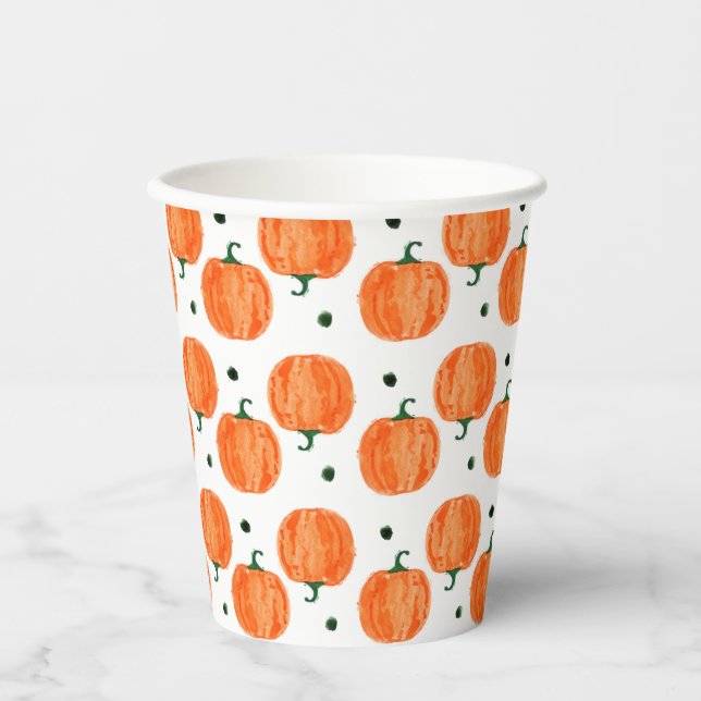 Vasos De Papel Calabaza acuática (Anverso)